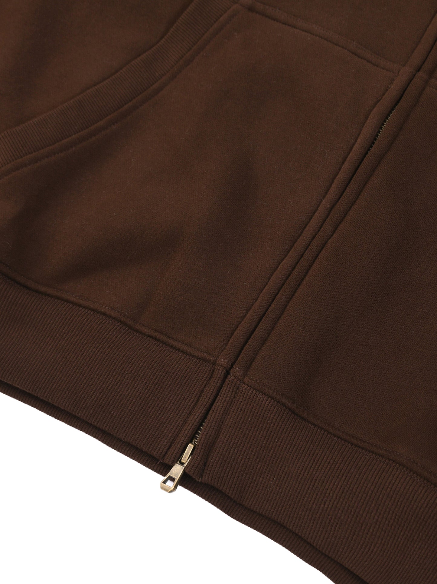 'Trust In God' Brown Boxy Zip Up Hoodie